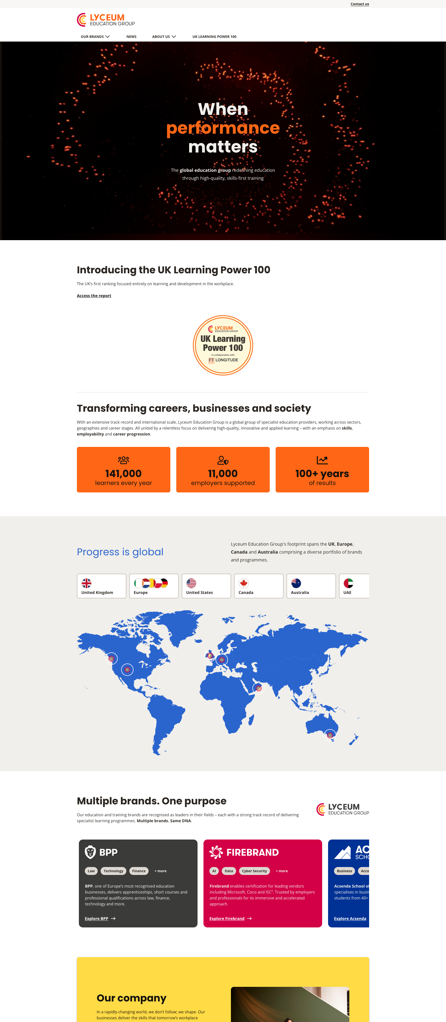Lyceum Education Group website
